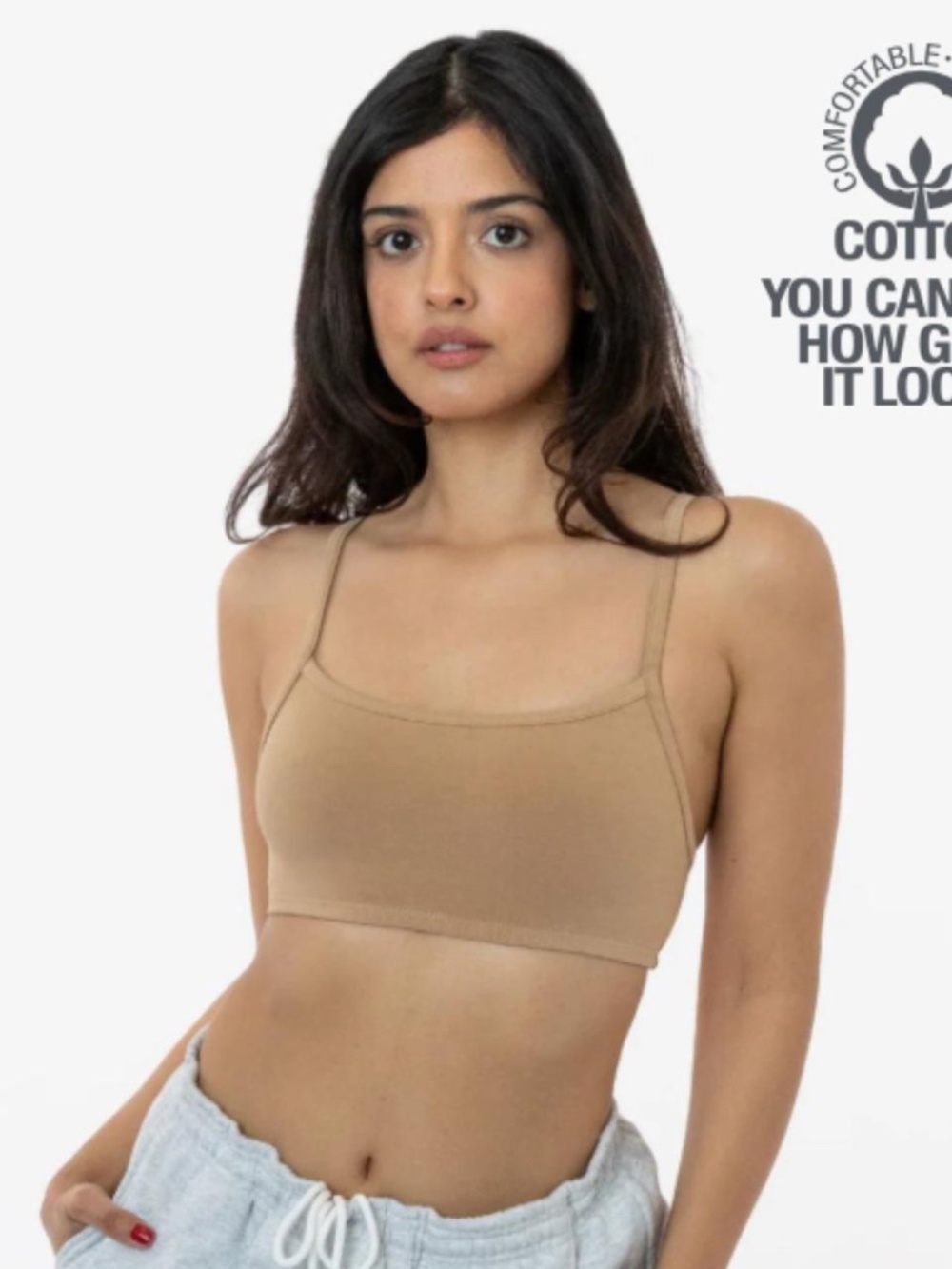 Garment Dye Basic Bralette Sports Bra by Los Angeles Apparel